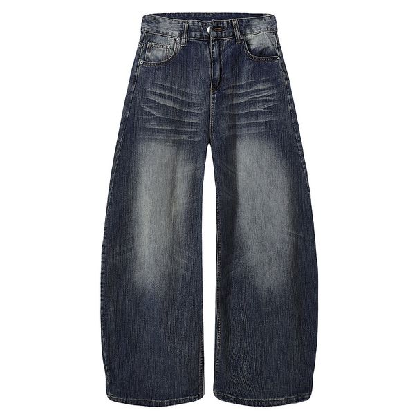 Vintage Washed Denim Jeans For Men & Women – Baggy Straight-Leg Cleanfit Style With Cat Whisker Distressing (S-3XL)_mkmklike.com
