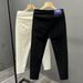 Men's Clothing Fashion Brand White And Black Handsome Jeans Men's Slim Fit Skinny Nine Point Boys' Pants Trousers Casual Pants Spring_mkmklike.com