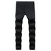 Trendy Men's Clothing Stretch Skinny Jeans American Style Solid Color Casual Slim Fit Denim Casual Slim Fit_mkmklike.com
