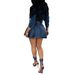 Women's Clothing Denim Skirt Suit Washed Denim Jacket Sexy Short Skirt Spring Autumn Summer_mkmklike.com
