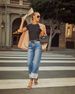 New Elastic Straight Jeans Women's Quality Retro Curling High Waist Trousers_mkmklike.com