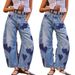 Women’s Clothing Spring Casual Loose Mid Waist Tube Shaped Women's Jeans_mkmklike.com