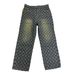 Men's Clothing Men's Jeans High Quality Acquard Letter Straight Jeans High Waist Drape Distressed Trousers_mkmklike.com
