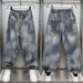 Men's Distressed Washed Slim Tapered Jeans With Ripped Details - Vintage Loose Fit Casual Pants For Spring & Autumn_mkmklike.com
