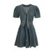 2025 Evening Breeze Southern Summer New French Hepburn Style V-Neck Dress Short Sleeved Skirt_mkmklike.com