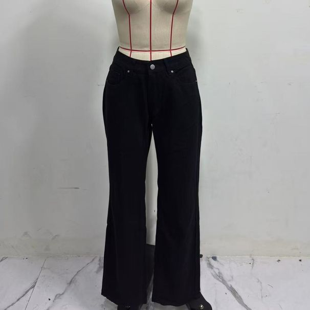 K Low Rise Jeans, Fashionable Retro Versatile, Loose And Slimming Women's Pants, Straight Leg Pants_mkmklike.com