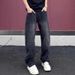 American High Street Scimitar Jeans Men's Spring And Autumn Trendy Brand Ruffian Handsome Fried Street Pants Cleanfit Straight Micro-pull Pants_mkmklike.com
