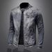 Loom European Turn-Down Collar Motorcycle Denim Jacket Personality Retro Slim Fit Fashion Top Men's Casual Coat Trendy_mkmklike.com
