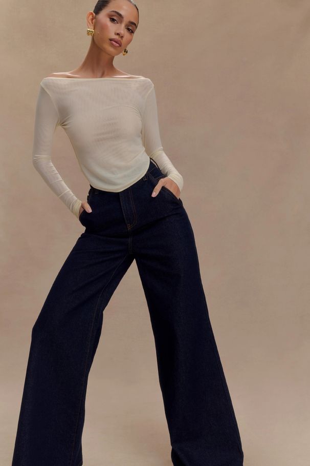 Women's Loose Fit Wide Leg Jeans Casual Fashion Cotton Denim Spring/Autumn Regular Size_mkmklike.com