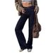 Trending Women's Jeans – Vintage Washed Blue | High Waist | Baggy Wide Leg | Distressed Details | Streetwear Staple_mkmklike.com