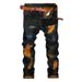 Jeans Men's Ripped European And American Old Straight Jeans Men's Retro Pants_mkmklike.com