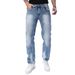 Men's Clothing Stretch Skinny Jeans Slim Fit Blue Trousers Multiple Embroidered Back Pockets Casual Denim_mkmklike.com