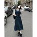Chicco Early Autumn 2025 New Women's French Retro Denim Small Size Vest Long Dress + Shirt Two-Piece Set_mkmklike.com