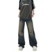 Nordmann American High Street Ripped Jeans Men Straight Loose Fit Long Spring Autumn Versatile Cool Trendy Brand Casual Pants_mkmklike.com