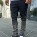 Men's Slim Fit Gradient Washed Tie Dye Gray Jeans American High Street Long Pants_mkmklike.com