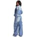 Vintage Washed Denim Jumpsuit – Oversized Workwear Overalls With Multi-Pockets, Relaxed Fit & Distressed Finish (Blue, S-2XL)_mkmklike.com