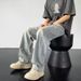 Streetwear Destroyed Denim Jeans – Vintage Washed High Waist Baggy Pants With Distressed Details (Unisex Relaxed Fit, Light Stretch)_mkmklike.com