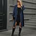 Women's Oversized Distressed Denim Duster Coat - Longline Streetwear Jacket With V-Neck & Long Sleeves_mkmklike.com