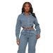Women's Fashion New Long-sleeved Trousers Denim Women's Two-piece Set_mkmklike.com