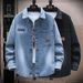 Loom Denim Shirt Jacket Spring Autumn Thin High Middle School Student Loose Hong Kong Style Outerwear Men's Clothing_mkmklike.com