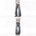 Men's Clothing Washed Blue High Street Fashion Straight Leg Denim Pants With Vintage Lightning Wash | Relaxed Fit, Mid Rise, Button Fly (Blue, Black)_mkmklike.com