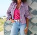 Women's Slim-Fit Denim Jacket – Vibrant Summer Colors, Lightweight & Stylish For Casual & Streetwear Looks_mkmklike.com