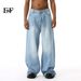 EF JEANS | 2024 New Product, Light Blue Hong Kong Style Retro Trend Straight Loose Casual Jeans For Men And Women_mkmklike.com