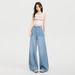 Women's Retro Floral Embroidered Wide Leg Jeans Loose Fit Slimming Stylish Spring/Summer England Fashion Style_mkmklike.com