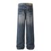 Tie-Dye Gradient Jeans Men's Vibe Trendy High Street Design Sense Niche Washed Loose Wide-Leg Straight Long Pants_mkmklike.com