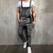 Men's Clothing Suspender Jumpsuit Frayed Men's Jeans Trousers Overalls_mkmklike.com