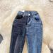 Retro Patchwork Flare Jeans – Petite-Friendly High Waist (S-5XL, Color-Blocked)_mkmklike.com