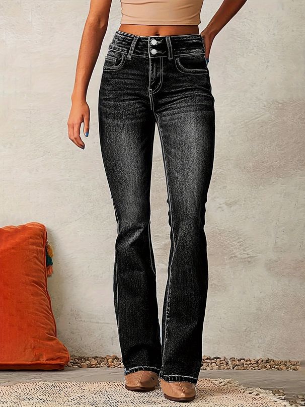 Retro Stretch Jeans Women's Clothing 2025 Spring New Washed Street Micro-pull_mkmklike.com