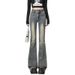 Retro High-waisted Micro-flared Jeans For Women, 2026 Summer Thin New Slim-fit Petite Popular Bootcut Pants_mkmklike.com