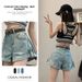 High Waisted Pear Shaped Figure Denim Shorts for Women plus Size Loose A-Line Wide Leg Pants Chubby Summer Thighs_mkmklike.com