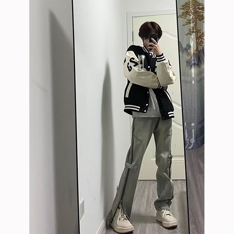 Men's Japanese Streetwear Jeans – Relaxed Fit, Vintage Washed & Zip Fly (S-3XL)_mkmklike.com