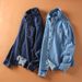 Denim Shirt For Men In Spring And Autumn, Retro Amis Style, Loose Denim Clothing_mkmklike.com