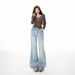 YC&American Style Hot Girl Low-Waist Flared Pants Slim Fit Draped Floor-Length Versatile Women's Jeans_mkmklike.com