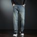 May Kaji European And American Style Jeans Men's Retro Nostalgic Loose Straight Jeans Men's Cross-border_mkmklike.com