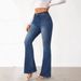 Women's Clothing Slim Fit Flared Pants Trousers Vintage Stretch Denim Jeans For Women - High Waist Flared Bootcut Pants With Retro Wash (Blue, S-XXL)_mkmklike.com