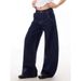 American High Street Bead Design Blue Jeans Men's And Women's Washed Scimitar Pants Silhouette Thin Wide-leg Trousers Tide_mkmklike.com