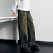 Denim Blue Wide Leg Jeans Men's New Style Loose Water Washed Youth Spring And Autumn Mid Waist Sports Trend_mkmklike.com