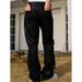 Men's Relaxed Fit Waxed Cargo Pants - Streetwear Straight Leg Trousers With Stylish Washed Finish, Comfortable & Versatile For Casual Outfits_mkmklike.com