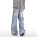 Men's Clothing Cleanfit Casual Washed Jeans For Men And Women Street Style Straight Loose Retro Trousers Wide Leg Pants_mkmklike.com