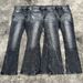 Retro Washed Black Jeans – High-Stretch Bamboo Cotton With Lightning Fading & Distressed Details – Vintage Bootcut Denim For Men & Women_mkmklike.com
