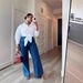 Women's Casual Straight Leg Jeans Double Pocket Front Washed Denim Cotton Spring/Autumn Summer Regular Fit Solid Color_mkmklike.com