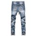 Men's Clothing Men's Fashion Ripped Nostalgic Jeans Straight Slim Button Men's Jeans_mkmklike.com