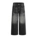 Men's Clothing Vintage Washed Black Gray Straight Leg Jeans For Men & Women - Relaxed Fit, Comfortable & Stylish Casual Trousers_mkmklike.com