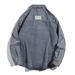 Retro Denim Shirt, Men's Trendy Loose Collar Jacket, Men's Top_mkmklike.com