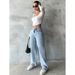 Vintage High-Waisted Wide Leg Jeans For Women – Retro Stretch Cotton Flare Trousers, Relaxed Fit Straight Leg Denim Pants (S-2XL)_mkmklike.com