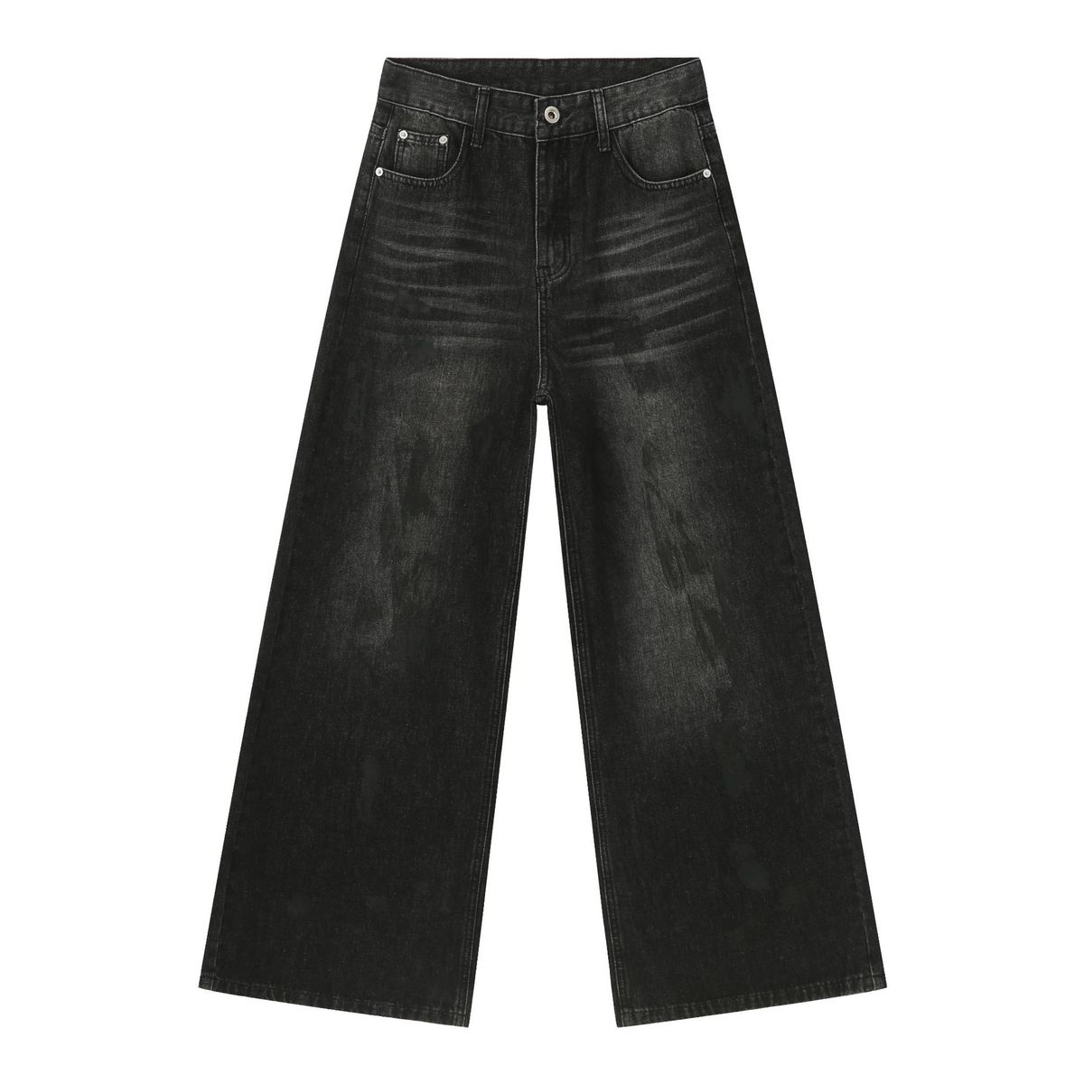Men's Clothing Retro High Street Splash Paint Denim Jeans For Men – Loose Fit Straight Leg Pants With Artistic Graffiti Vibe_mkmklike.com